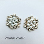 華やか♡大ぶり♡ビジュー×パールピアス(イヤリング)