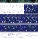 レジン封入シート.UU.001-04.星屑ホログラムレインボウ　ハガキサイズ