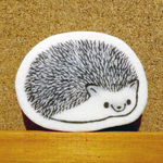 頬擦りしたいハリネズミフェルトブローチ