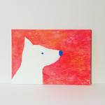 原画  白い犬のよこがお 2
