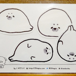 もちのようなアザラシの赤ちゃんシールセット