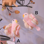 アキクサインコのあみぐるみバッグチャーム