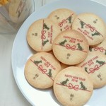お年賀に【お名前入り】2018戌年水引デザイン☆たっぷりバターのオリジナルプリントクッキー〔透明ケース10枚入り〕