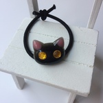 ねこのヘアゴム 黒猫