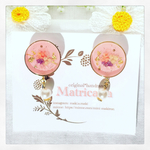 かすみ草のドライフラワー入りピアス・イヤリング