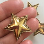 17  New✨ ゴールド スター 星 シエスタポー 風 コンチョ  ループ ボタン  コンチョボタン 1個 約28㎜