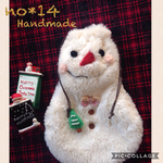 ★プレゼントにもおすすめ★雪だるま巾着 （Ｂ）