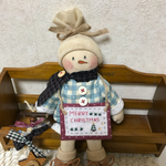 スノーマン⛄️（クリスマスプレート）2 カントリードール