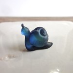 素材販売■ビンテージグラス　動物■カタツムリ