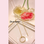 スワロフスキーのサークル・バー  ロングネックレス♡