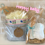 出産祝い  3点セット おむつケーキ&食器セット