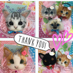 momosama様 オーダー猫にゃんこ羊毛フェルトストラップ
