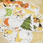 ☆クリスマス☆コーギーフレークシールAset