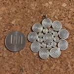 ビッグチャーム カレンシルバー 渦巻き 花 パーツ チェンマイ カレン族 silver　no.37