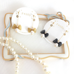 プチリボンとパールイヤリング／ピアス