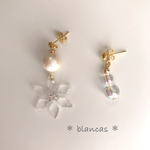 《再販！！》 雪の結晶と雪だるま クリスマスピアス/ノンホールイヤリング