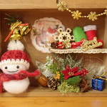 クリスマス飾り棚☆雪だるま☆ミニチュア雑貨