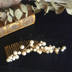 小枝アクセサリー  パール ヘアコーム