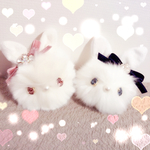 うさぎ ファーチャーム    バッグチャーム