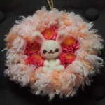 お花のふわふわリース