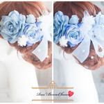 BlueHeddress＊*Rose＆Snowflower＆Ribon*Set　ウェディング 袴 振袖 成人式
