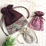 【追加分 Christmas企画♪】＊　リバティ巾着セット ＊