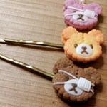【オーダー品】クマビスケットチャーム＆ヘアピンセット