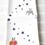 ＊イニシャルれ無料 流星と象のペアプレート＊ 