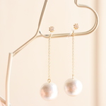 sway cottonpearl ♡　ゆれるピアス/樹脂ノンホールピアス(イヤリング）