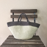 オフホワイト&グレー マルシェバッグ