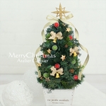 プリザーブドのクリスマスツリー Sサイズ（卓上）レッド
