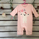 再販!お名前入りのふわふわもこもこ♡しろくま長袖ロンパース
