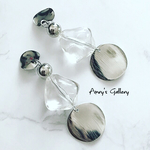 crystal color × silver coin charm