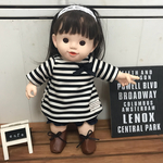 【a様オーダー品】ぽぽちゃん服ボーダーワンピ&靴&デニムかぼちゃパンツ