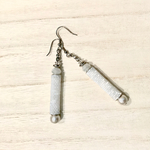 冬のつらら コットンパールとビーズ　ピアス/イヤリング