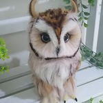 ★送料込み★羊毛フェルト製ウサギフクロウ