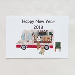 ☆いぬのパン屋さん☆年賀状３枚セット☆