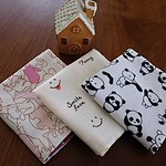 再販！お名前スタンプ押 します♪4重ガーゼハンカチ3枚セット  女の子