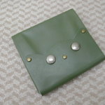 本革　内縫い仕立ての究極の 渋い!かわいい!!財布　渋「みくりん」緑