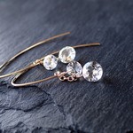 14kgf＊ホワイトトパーズ＊ブリリアントカット　ピアス