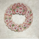 少し大きめ薔薇のクリスマスリース　トールペイント