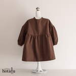 SALE⭐️   ブラウンドットのドロップショルダーワンピース