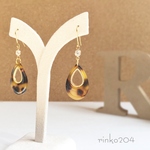 べっ甲とジルコンの煌やき ピアス/イヤリング