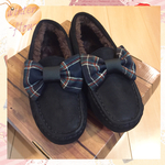 SALE価格♡【22.5〜25cm】チェックリボンモカシンシューズ/bing