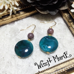 new*大ぶりグリーンキレイめピアス