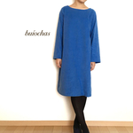 コーデュロイ Aラインワンピース（cobalt blue）