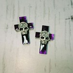 クロスとスカル💀のレジンピアス♥