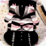オーダー☆彡　白黒ピンクボーダー兎さんワンピ　２着