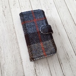   手帳型 冬色チェック iPhoneケース