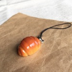 【再販２】樹脂粘土のバターロールストラップ